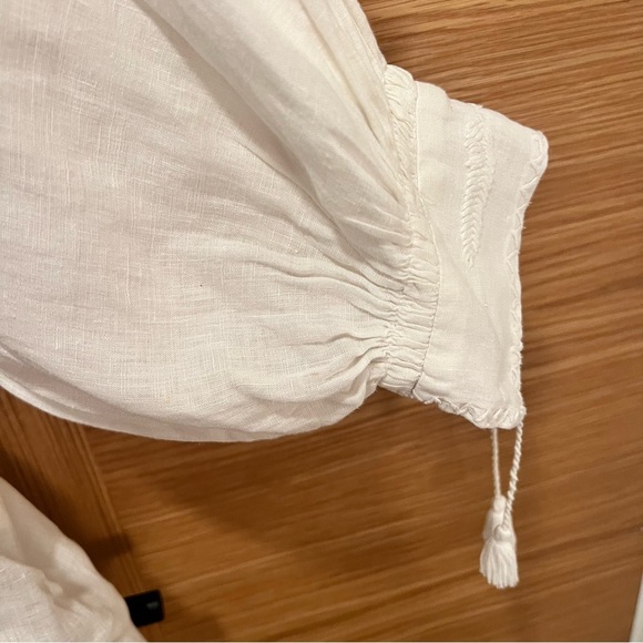 Nili Lotan | Theia Blouse | White Linen | size XS| Excellent - Picture 10 of 13